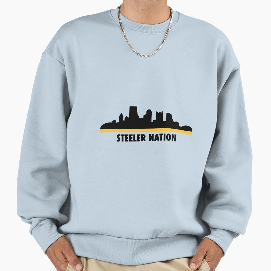 Steeler Nation Sweatshirt - Graphic Print for Adults - T-Shirt, Sweatshirt, Hoodie
