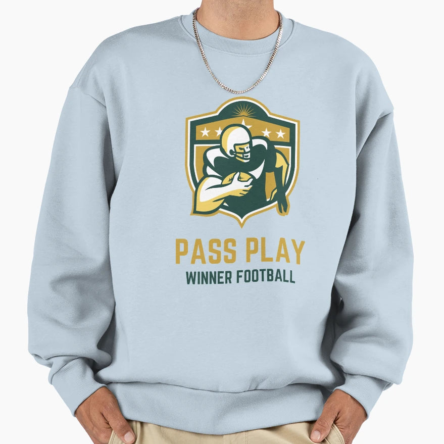Green Gold Football Illustrated Sweatshirt - Custom Art Print for Adults - T-Shirt, Sweatshirt, Hoodie