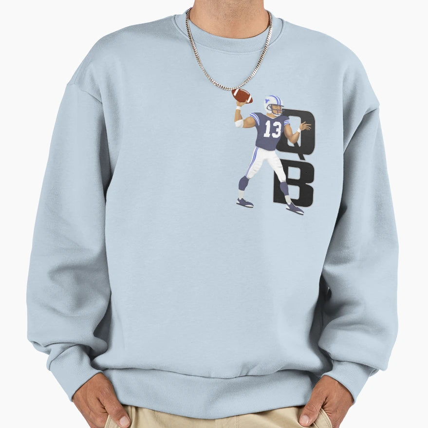 Quarter Back Sweatshirt - Aesthetic Graphic Unisex - T-Shirt, Sweatshirt, Hoodie