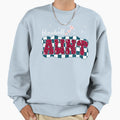 Baseball Aunt Leopard Checker Sweatshirt - Minimalist Print for Adults - T-Shirt, Sweatshirt, Hoodie