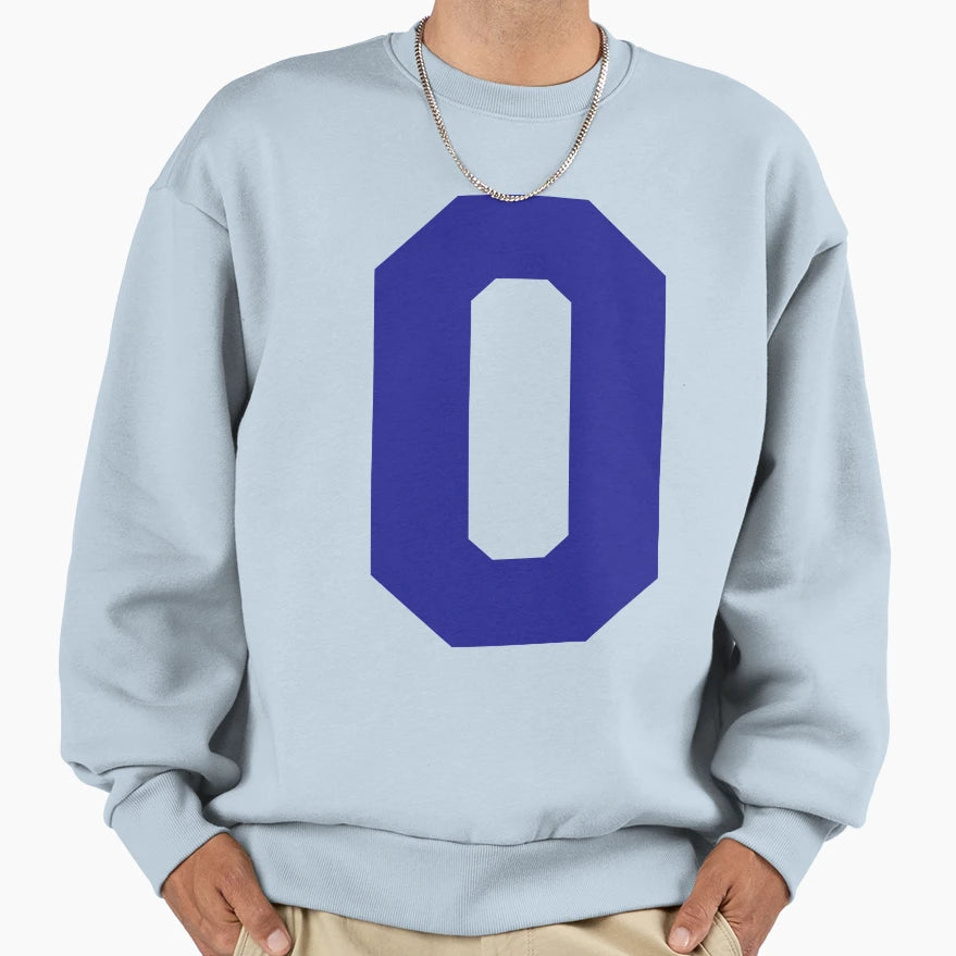 Alphabet Blue O Sports Letter O Sweatshirt - Graphic Print Unisex - T-Shirt, Sweatshirt, Hoodie