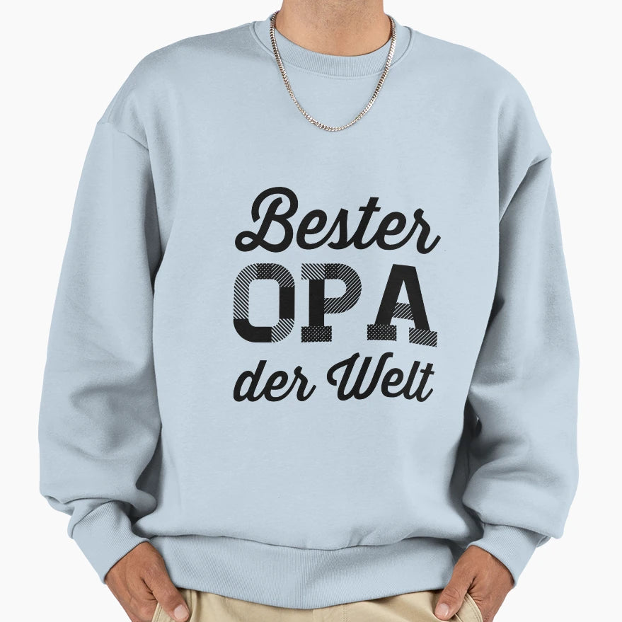 Best Grandpa World Gift Birthday Sweatshirt - Minimalist Print Men Women - T-Shirt, Sweatshirt, Hoodie