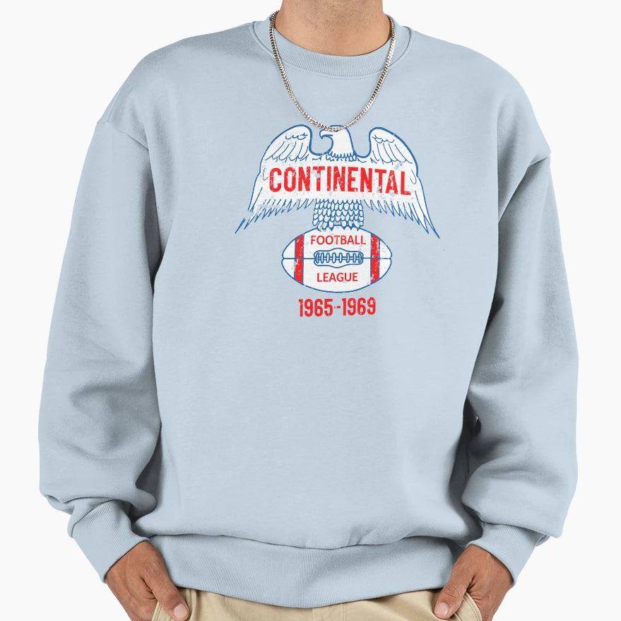 Distressed Continental Football Sweatshirt - Aesthetic Graphic Unisex - T-Shirt, Sweatshirt, Hoodie