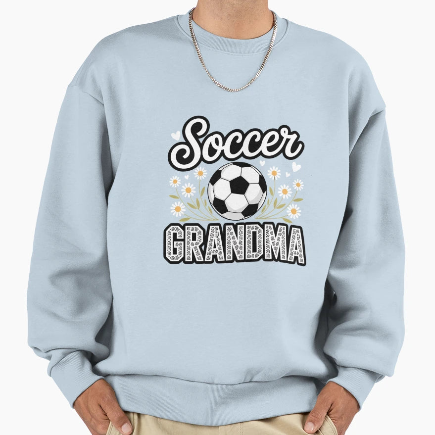 Soccer Grandma Leopard Pattern Sweatshirt - Unique Graphic for Adults - T-Shirt, Sweatshirt, Hoodie