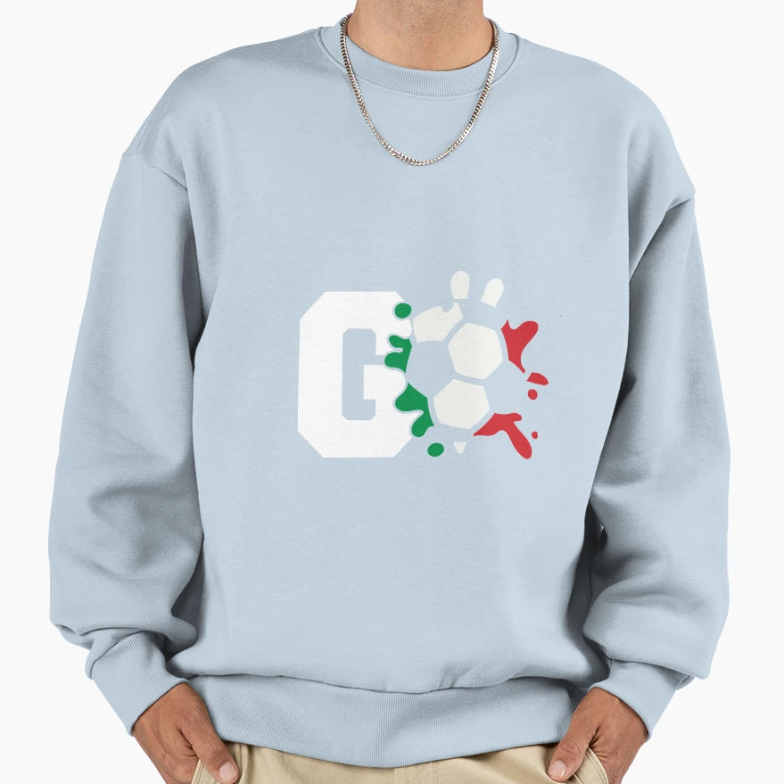 Go Italy Italy Football Sweatshirt - Custom Art Print Men Women - T-Shirt, Sweatshirt, Hoodie