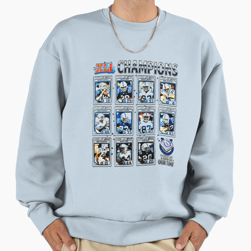 Indianapolis Super Bowl Xli Champs Sweatshirt - Unique Graphic for Adults - T-Shirt, Sweatshirt, Hoodie