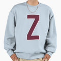 Letter Z Bold Collegiate Font Sweatshirt - Novelty Apparel Men Women - T-Shirt, Sweatshirt, Hoodie