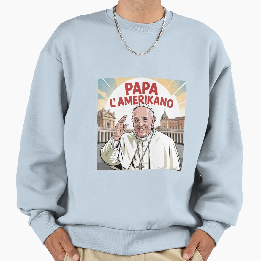 Pope Amerikano Leon Pop Art Saint Sweatshirt - Streetwear Style for Adults - T-Shirt, Sweatshirt, Hoodie