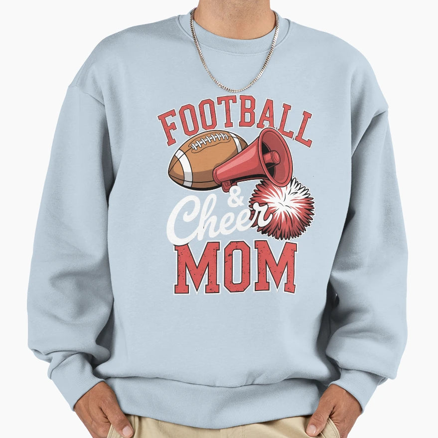 Football Cheer Mom Cheerleader Sweatshirt - Unique Graphic Men Women - T-Shirt, Sweatshirt, Hoodie