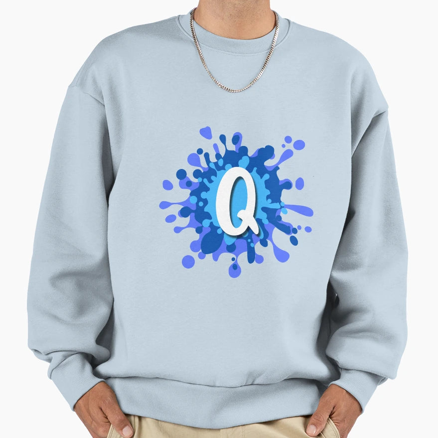 Letter Q Sweatshirt - Custom Art Print Unisex - T-Shirt, Sweatshirt, Hoodie