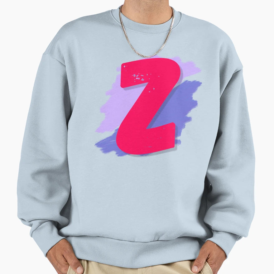 Letter Z Sweatshirt - Graphic Print Men Women - T-Shirt, Sweatshirt, Hoodie