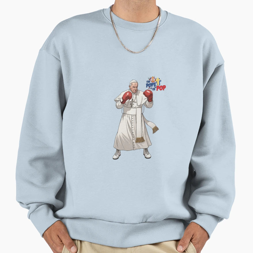 Pope Is Balboa Pope Is Pop Sweatshirt - Aesthetic Graphic Men Women - T-Shirt, Sweatshirt, Hoodie
