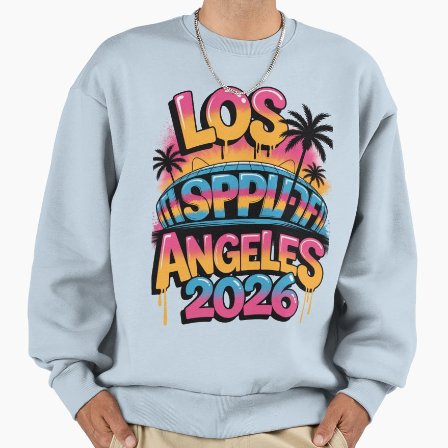 Los Angeles 2026 Palm Tree Sunset V3 T-Shirt - Aesthetic Graphic for Adults - T-Shirt, Sweatshirt, Hoodie