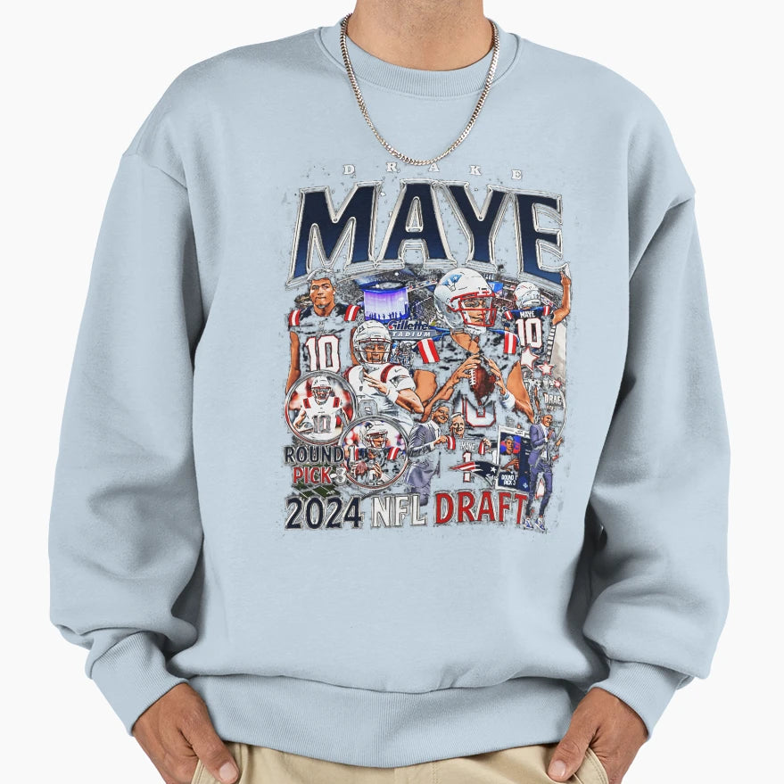 Drake Maye Sweatshirt - Trendy Graphic Men Women - T-Shirt, Sweatshirt, Hoodie