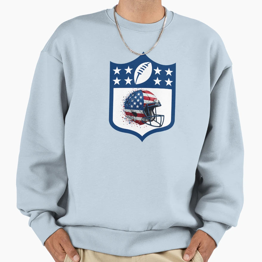 Helmet American Flag Usa American Sweatshirt - Novelty Apparel Unisex - T-Shirt, Sweatshirt, Hoodie