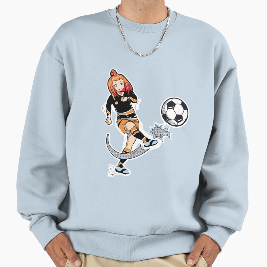 Soccer Player Sweatshirt - Minimalist Print Men Women - T-Shirt, Sweatshirt, Hoodie