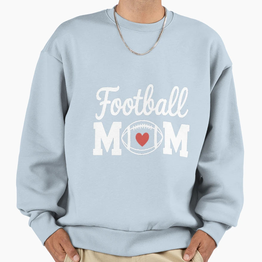 Mom Leopard Football Love Football Sweatshirt - Minimalist Print Unisex - T-Shirt, Sweatshirt, Hoodie