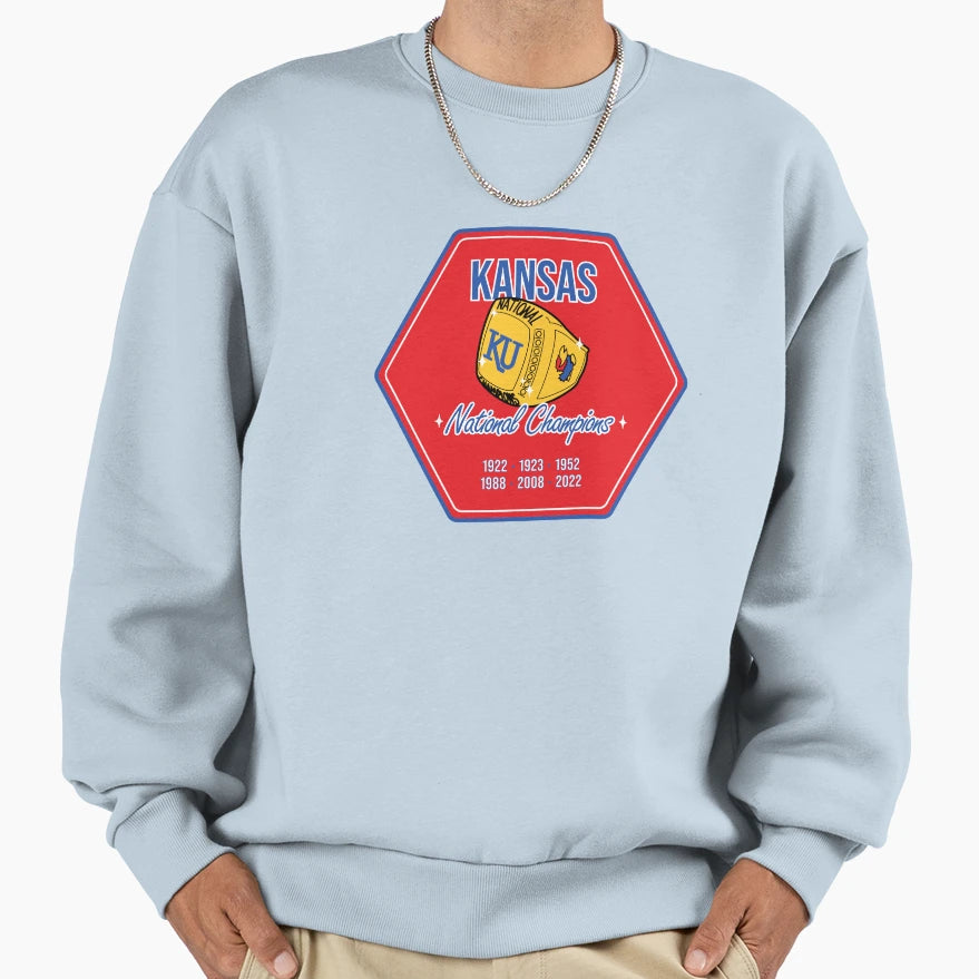 Kansas National Champs Sweatshirt - Casual Everyday Wear for Adults - T-Shirt, Sweatshirt, Hoodie