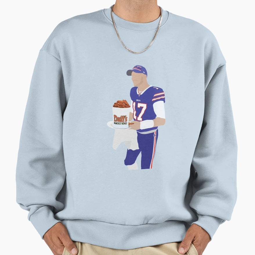 JA Buffalo Bills Duffs Chicken Wings Sweatshirt - Unique Graphic Unisex - T-Shirt, Sweatshirt, Hoodie