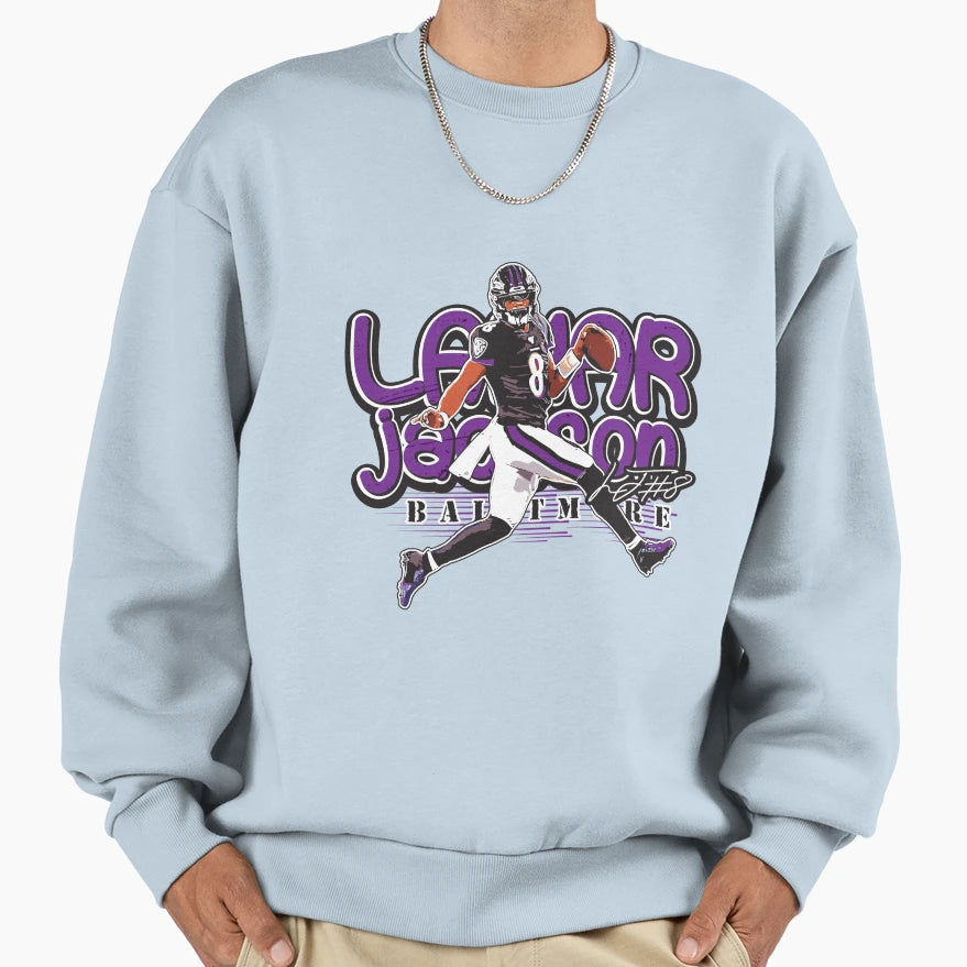 Lamar Baltimore Sweatshirt - Minimalist Print for Adults - T-Shirt, Sweatshirt, Hoodie