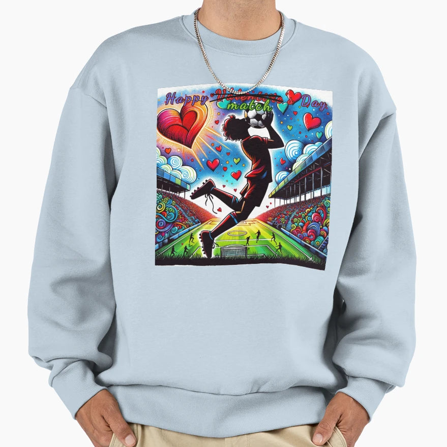 Soccer Valentines Day Love Football Sweatshirt - Unique Graphic Men Women - T-Shirt, Sweatshirt, Hoodie
