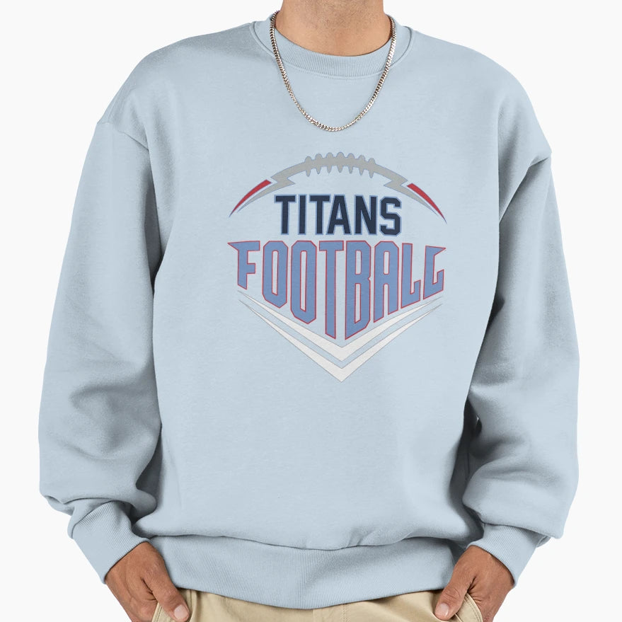 Tennessee Titans Football Shield Logo T-Shirt - Custom Art Print Men Women - T-Shirt, Sweatshirt, Hoodie