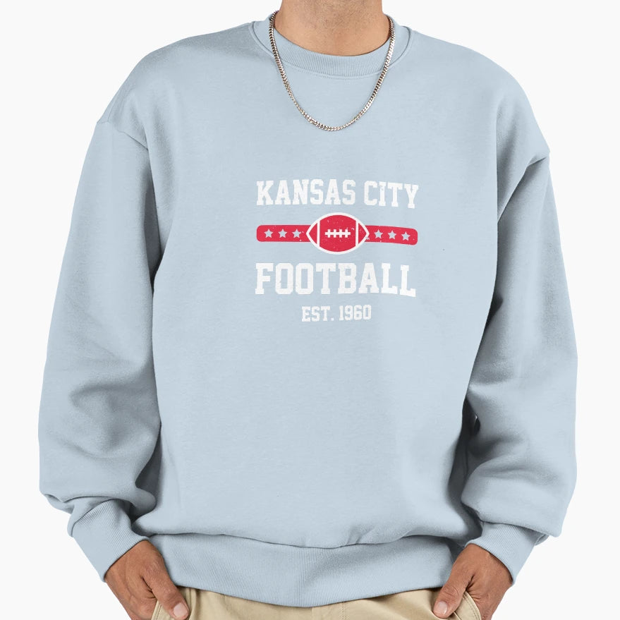 Kansas City Football American Sweatshirt - Trendy Graphic for Adults - T-Shirt, Sweatshirt, Hoodie