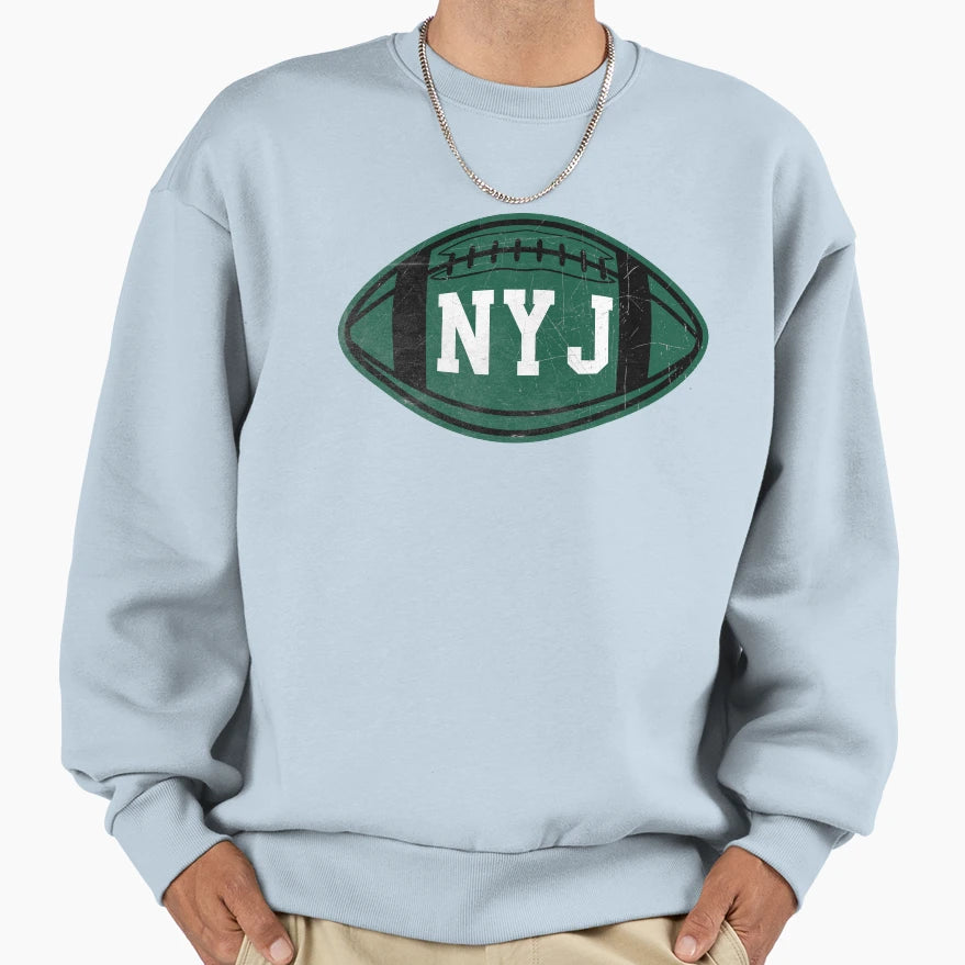 New York Throwback Football Sweatshirt - Graphic Print for Adults - T-Shirt, Sweatshirt, Hoodie