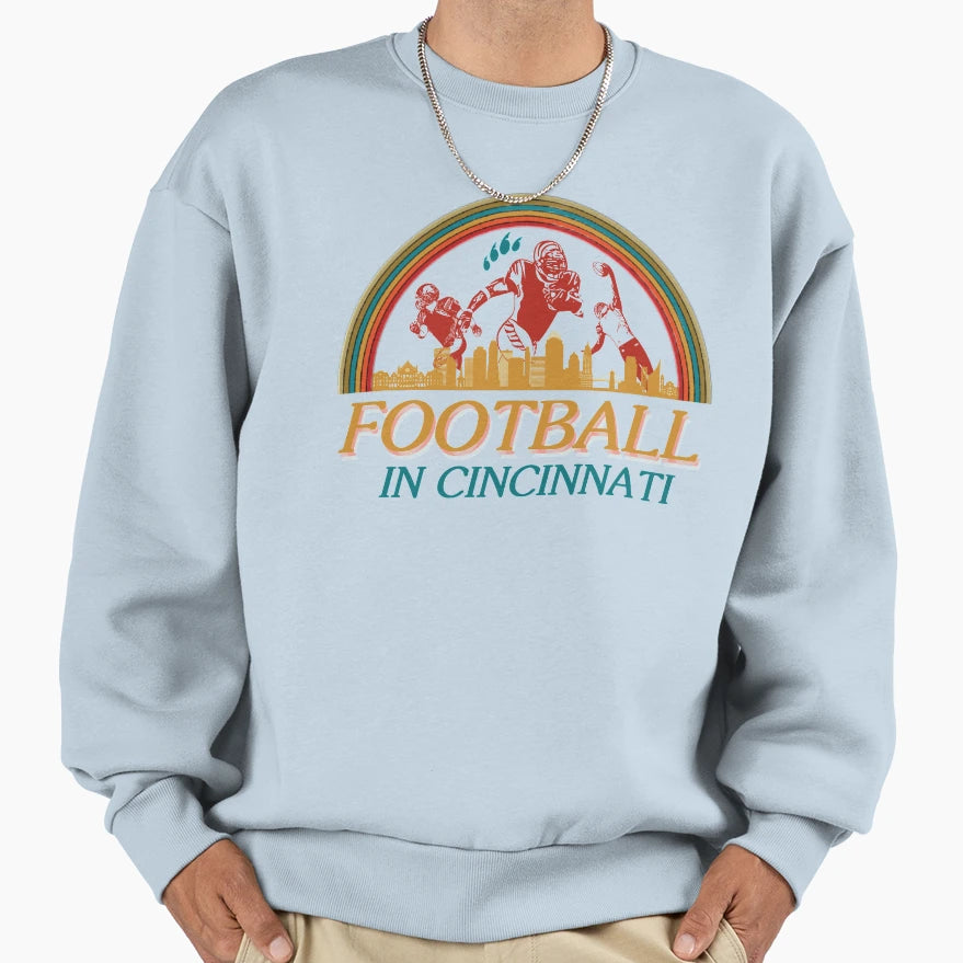 Football Cincinnati Sitcom Sweatshirt - Novelty Apparel for Adults - T-Shirt, Sweatshirt, Hoodie