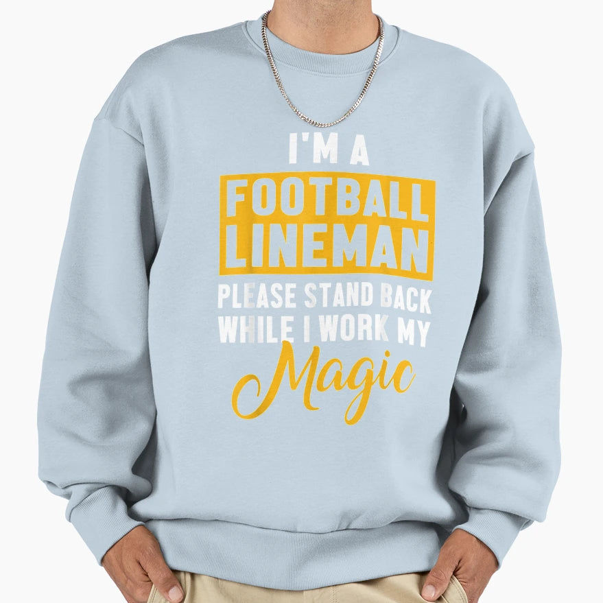 Lineman Stand Offensive Defensive Sweatshirt - Minimalist Print for Adults - T-Shirt, Sweatshirt, Hoodie