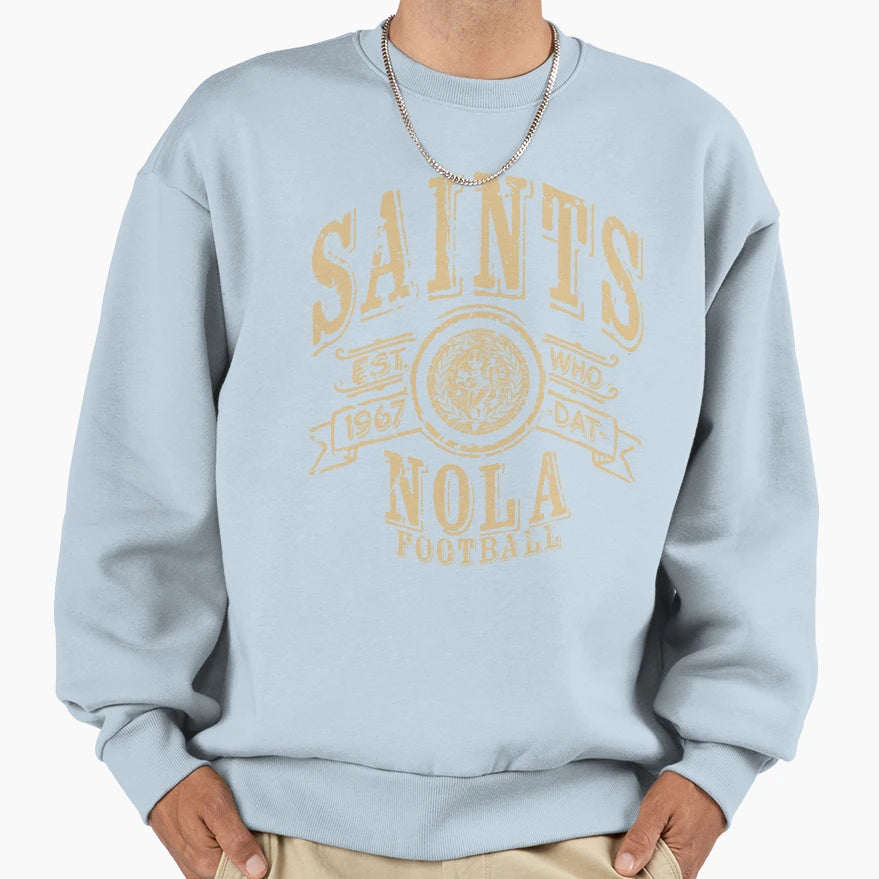 Saints Football Sweatshirt - Custom Art Print Men Women - T-Shirt, Sweatshirt, Hoodie