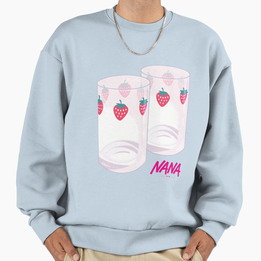 Nana Strawberry Glasses Sweatshirt - Aesthetic Graphic Unisex - T-Shirt, Sweatshirt, Hoodie