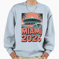 Miami 2026 Ocean Wave Football V1 T-Shirt - Fun Novelty Design Men Women - T-Shirt, Sweatshirt, Hoodie
