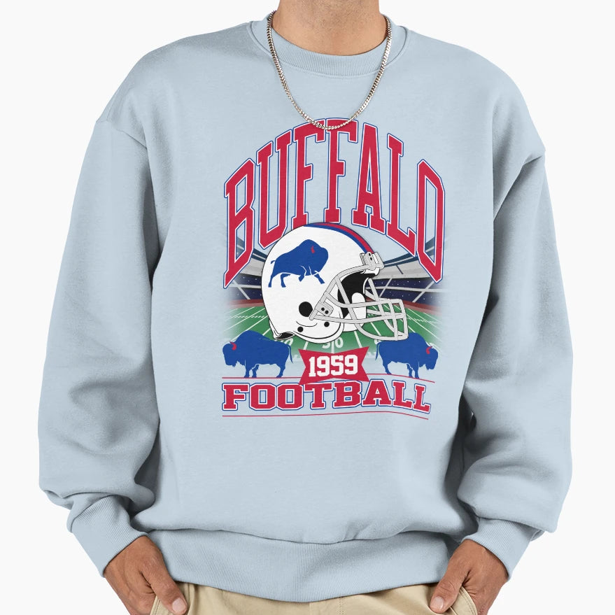 Buffalo Football Gridiron Legacy V2 Sweatshirt - Trendy Graphic Unisex - T-Shirt, Sweatshirt, Hoodie