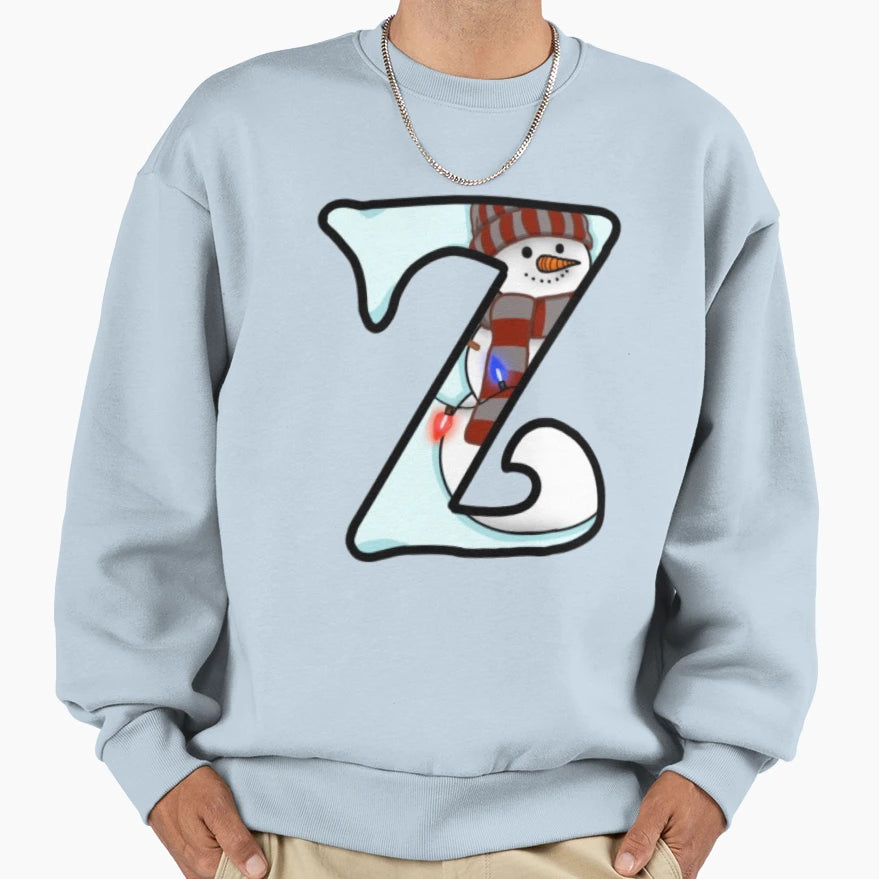 Holiday Themed Letter Z Sweatshirt - Streetwear Style for Adults - T-Shirt, Sweatshirt, Hoodie