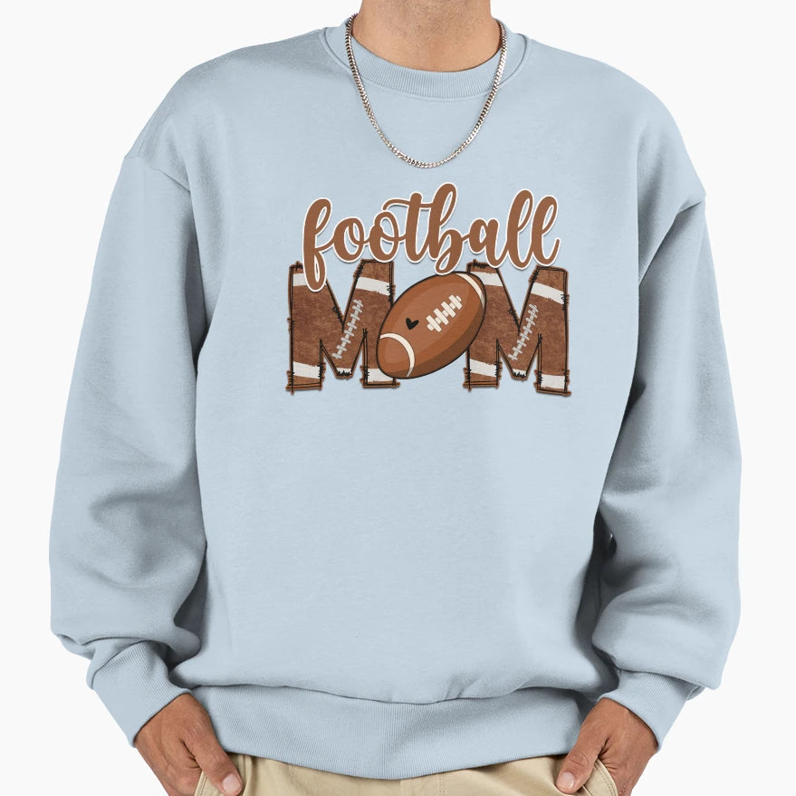 American Football Mom Leopard Cheetah Sweatshirt - Graphic Print Unisex - T-Shirt, Sweatshirt, Hoodie