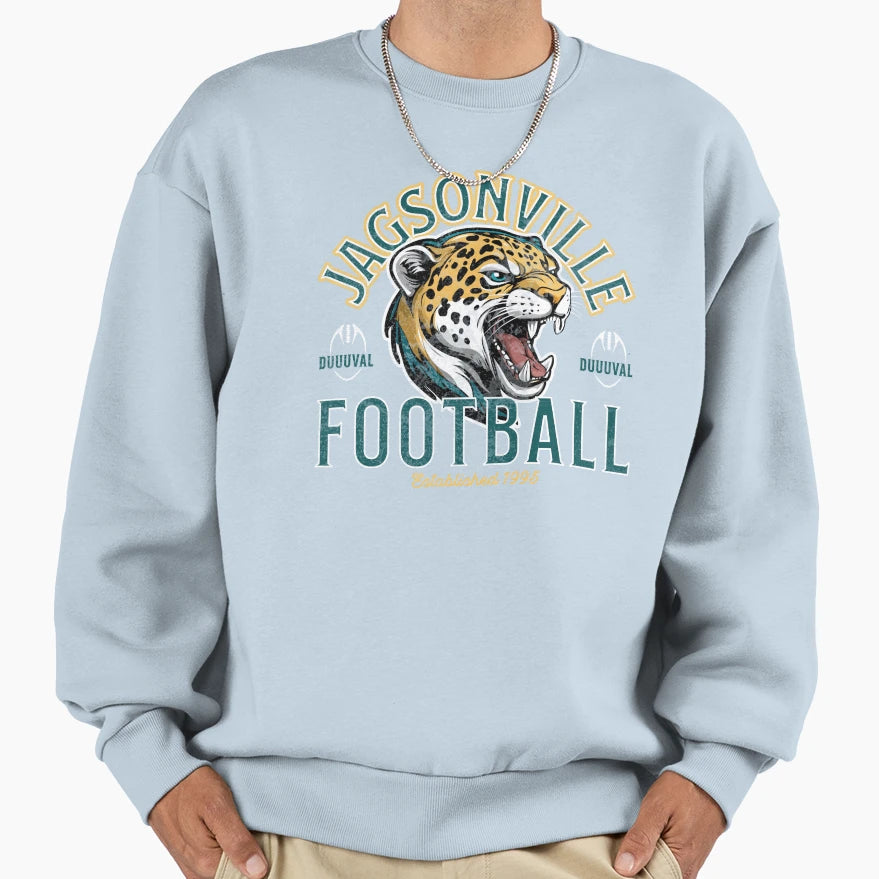 Jaguars Football Sweatshirt - Aesthetic Graphic for Adults - T-Shirt, Sweatshirt, Hoodie