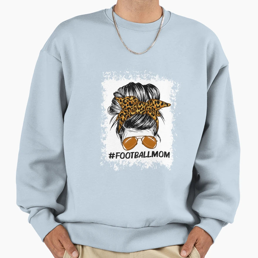 Bleached Ameircan Football Leopard Sweatshirt - Minimalist Print Men Women - T-Shirt, Sweatshirt, Hoodie