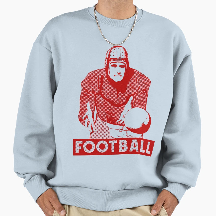 1930 Football Player Sweatshirt - Graphic Print Unisex - T-Shirt, Sweatshirt, Hoodie