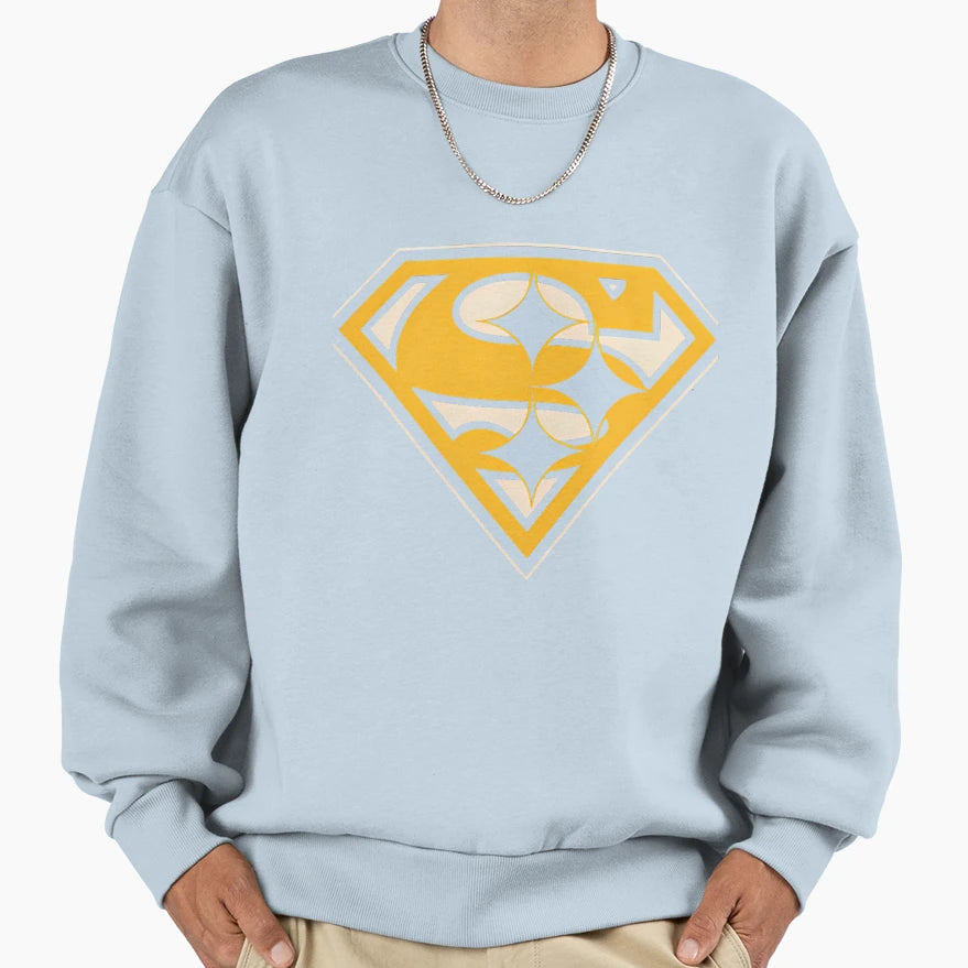 Steelers Football Supermans Sweatshirt - Minimalist Print Unisex - T-Shirt, Sweatshirt, Hoodie