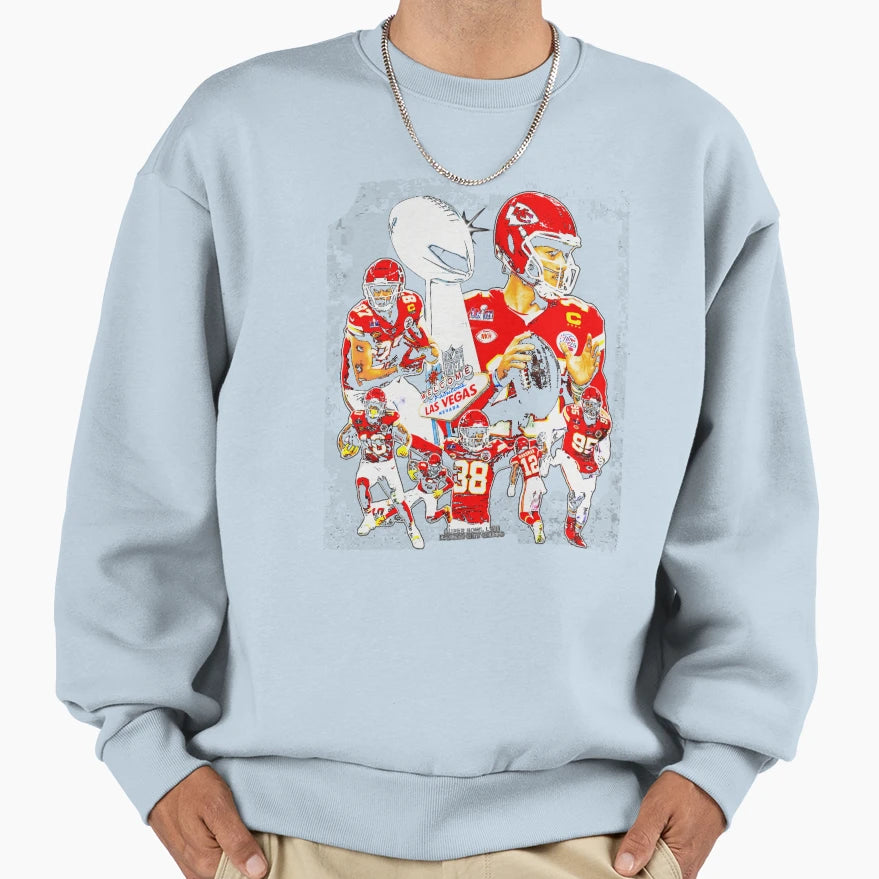 Kansas City Super Bowl Lviii Champs Sweatshirt - Novelty Apparel Unisex - T-Shirt, Sweatshirt, Hoodie