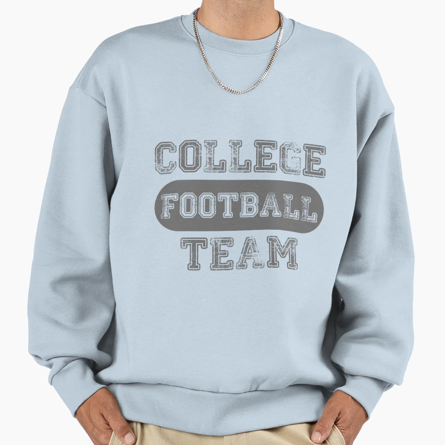 College Football Team Sweatshirt - Minimalist Print for Adults - T-Shirt, Sweatshirt, Hoodie