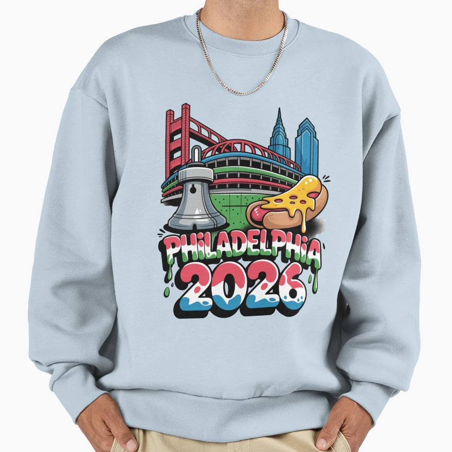 Philadelphia 2026 Liberty Bell T-Shirt - Minimalist Print Men Women - T-Shirt, Sweatshirt, Hoodie