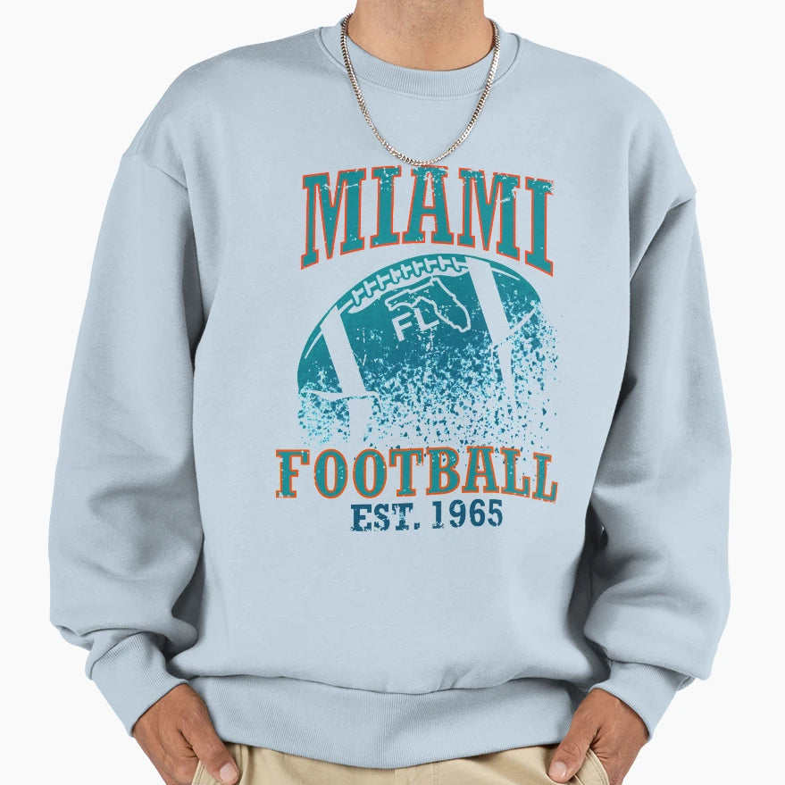 Miami Football Sweatshirt - Graphic Print for Adults - T-Shirt, Sweatshirt, Hoodie