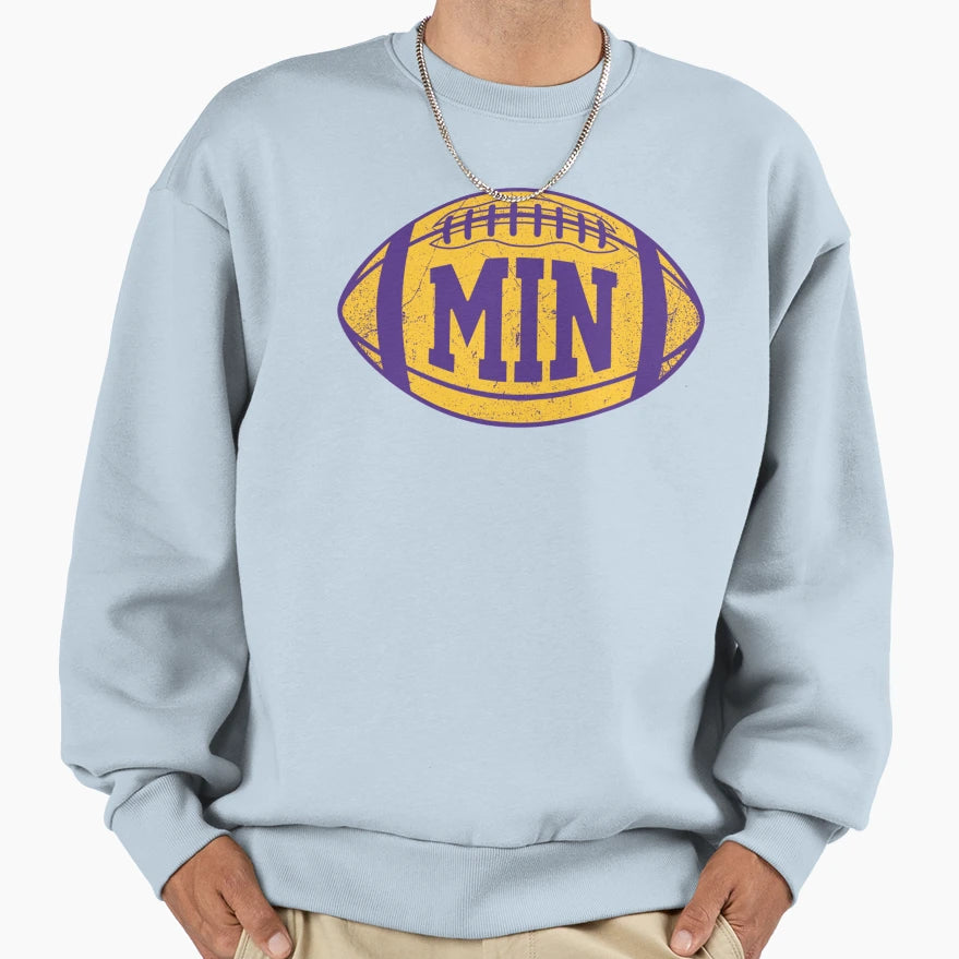 Min Football Purple Sweatshirt - Casual Everyday Wear Unisex - T-Shirt, Sweatshirt, Hoodie