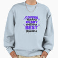 Coffee Drinking Rugby Watching Best Sweatshirt - Graphic Print for Adults - T-Shirt, Sweatshirt, Hoodie