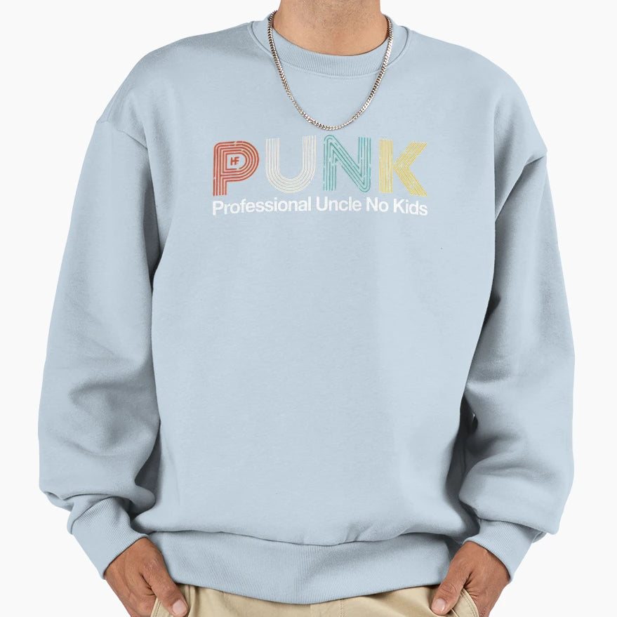 Mens Punk Professional Uncle No Sweatshirt - Minimalist Print for Adults - T-Shirt, Sweatshirt, Hoodie