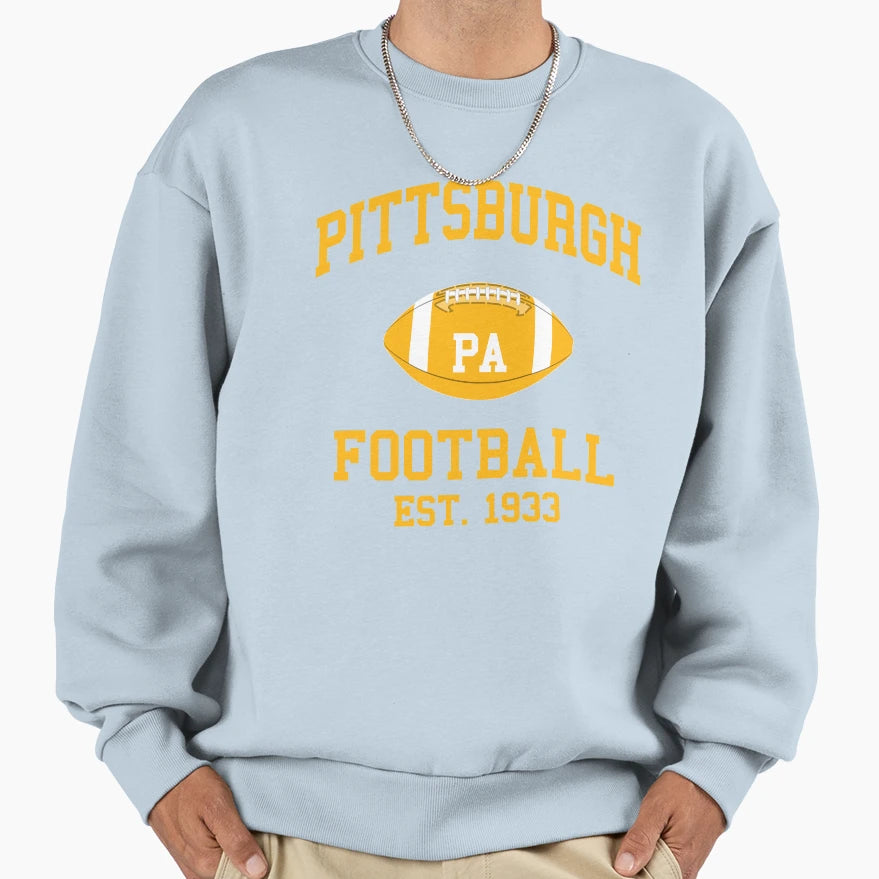 Pittsburgh Football Sweatshirt - Streetwear Style Men Women - T-Shirt, Sweatshirt, Hoodie