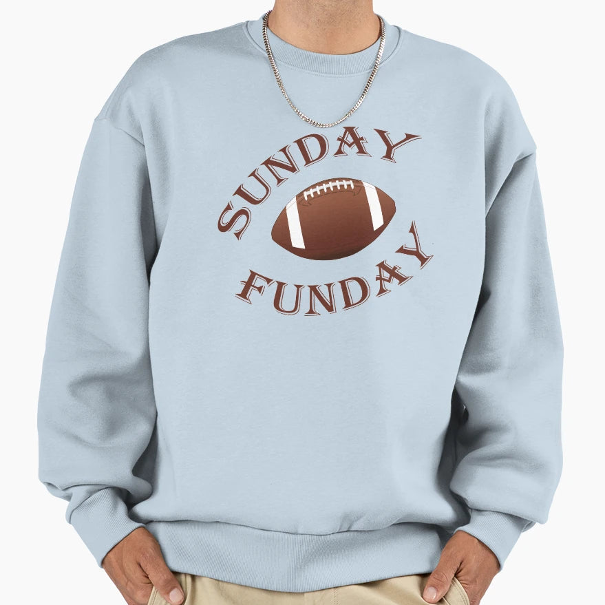 Sunday Funday Football Sport Short T-Shirt - Unique Graphic for Adults - T-Shirt, Sweatshirt, Hoodie