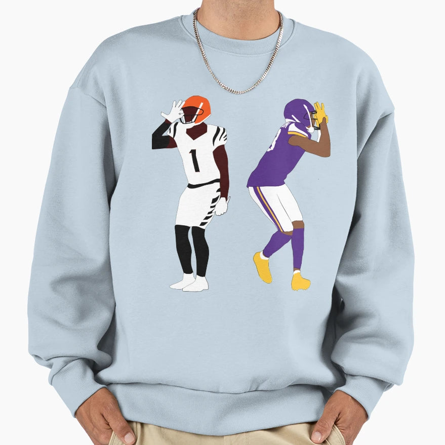 Griddy Duo Sweatshirt - Unique Graphic Unisex - T-Shirt, Sweatshirt, Hoodie